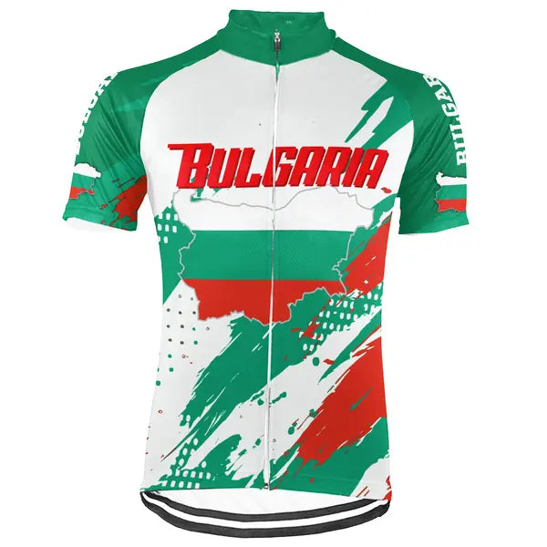 Customized Bulgaria Short Sleeve Cycling Jersey for Men