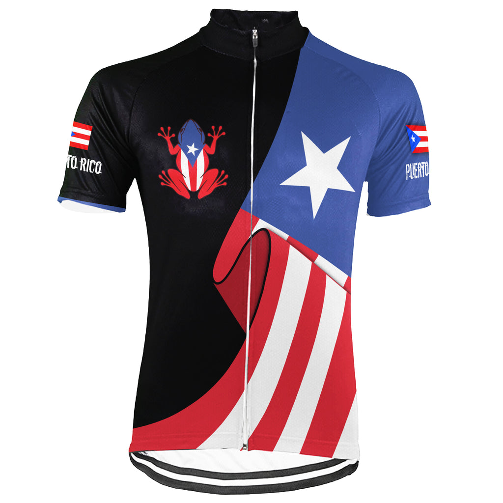 Personalized Name PUERTO RICO Collection 2 Short Sleeve Cycling Jersey for Men