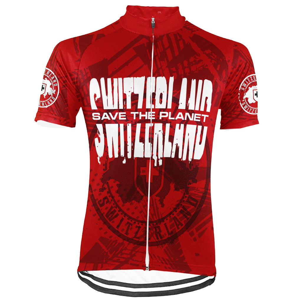 Customized Ride Green, Ride for Peace Switzerland Short Sleeve Cycling Jersey For Men And Women