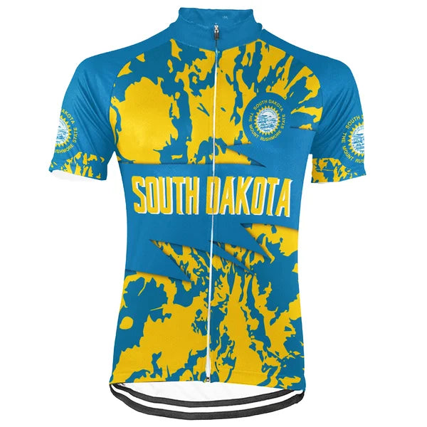 Customized South Dakota Short Sleeve Cycling Jersey for Men