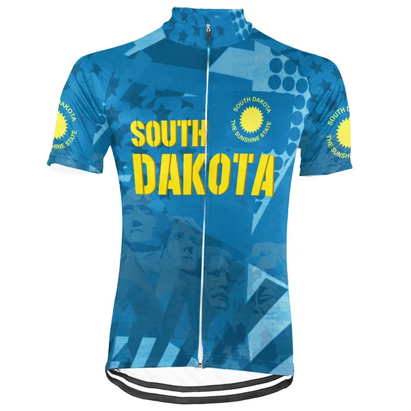 Customized South Dakota Short Sleeve Cycling Jersey for Men