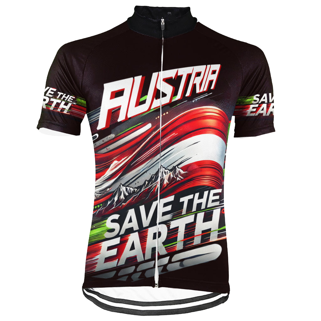 Customized Ride Green, Ride for Peace Austria Short Sleeve Cycling Jersey For Men And Women