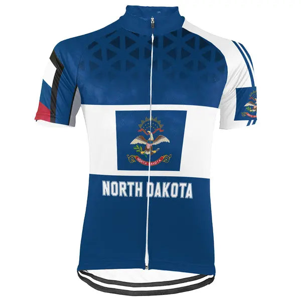 Customized North Dakota Short Sleeve Cycling Jersey for Men