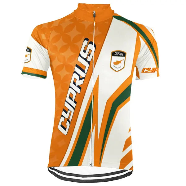 Customized Cyprus Short Sleeve Cycling Jersey for Men