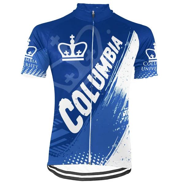 Customized Columbia University Short Sleeve Cycling Jersey For Men And Women
