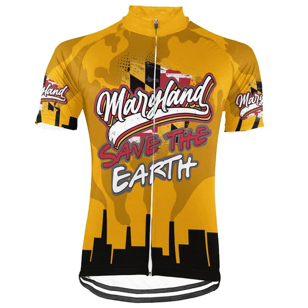 Customized Maryland Environmental Protection Short Sleeve Cycling Jersey For Men And Women