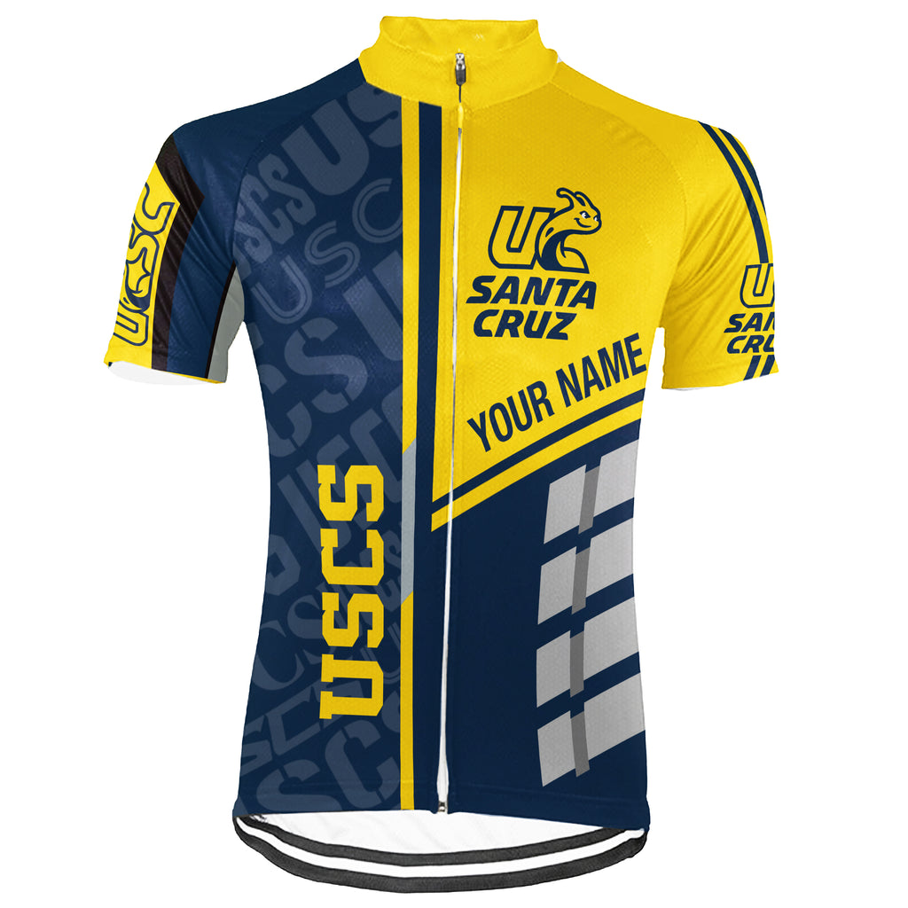 Customized University of California Santa Cruz (UCSC) Short Sleeve Cycling Jersey For Men And Women
