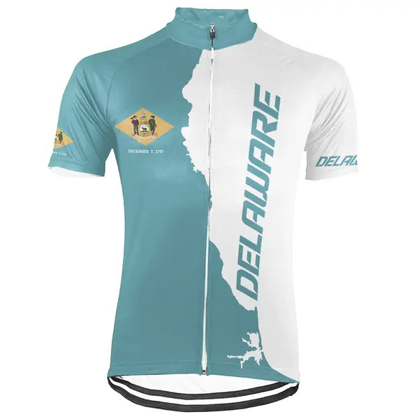 Customized Delaware Short Sleeve Cycling Jersey for Men