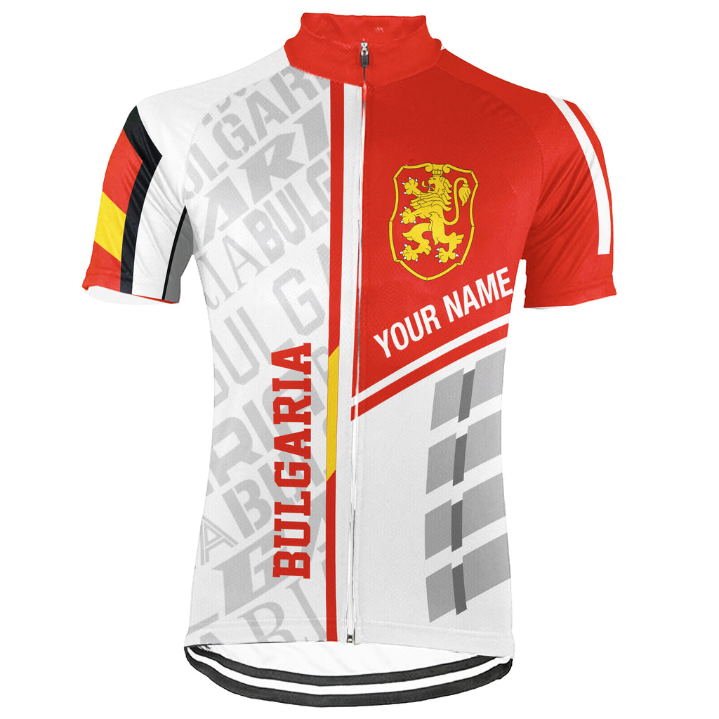Customized Bulgaria Short Sleeve Cycling Jersey for Men