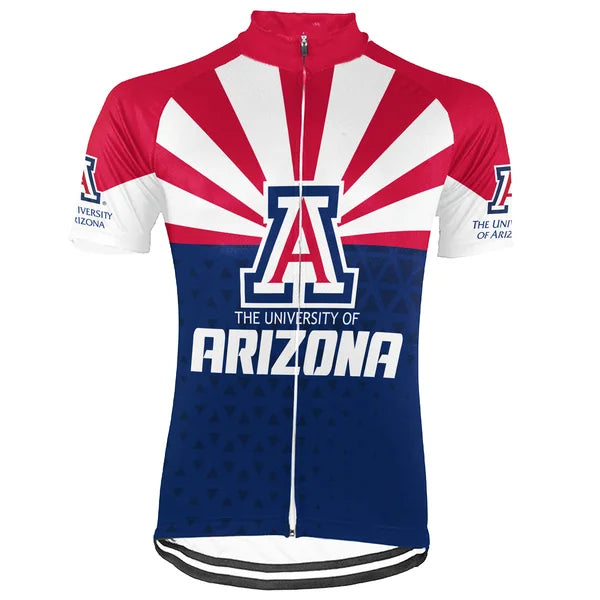 Customized University of Arizona Short Sleeve Cycling Jersey For Men And Women