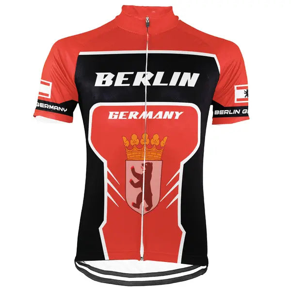 Customized Berlin Short Sleeve Cycling Jersey for Men