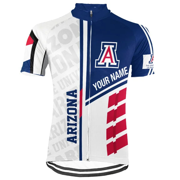 Customized University of Arizona Short Sleeve Cycling Jersey For Men And Women