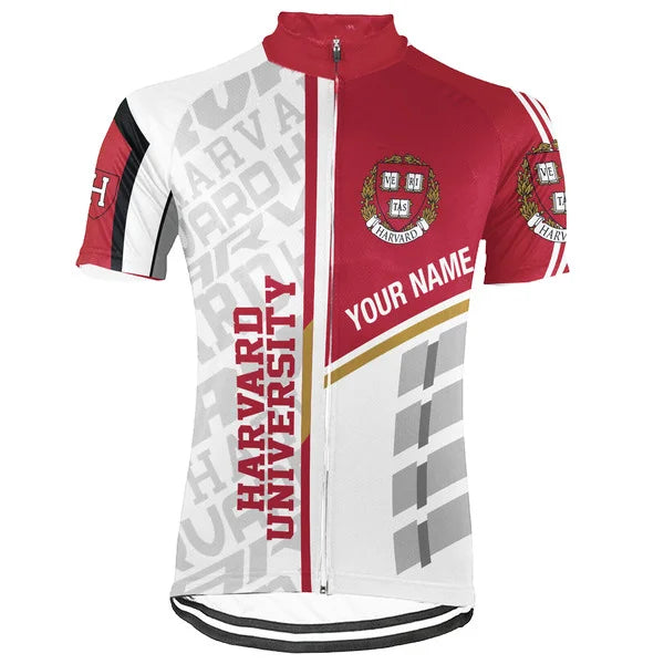 Customized Harvard University Short Sleeve Cycling Jersey For Men And Women