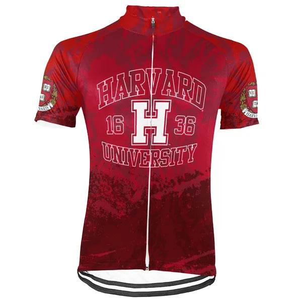 Customized Harvard University Short Sleeve Cycling Jersey For Men And Women