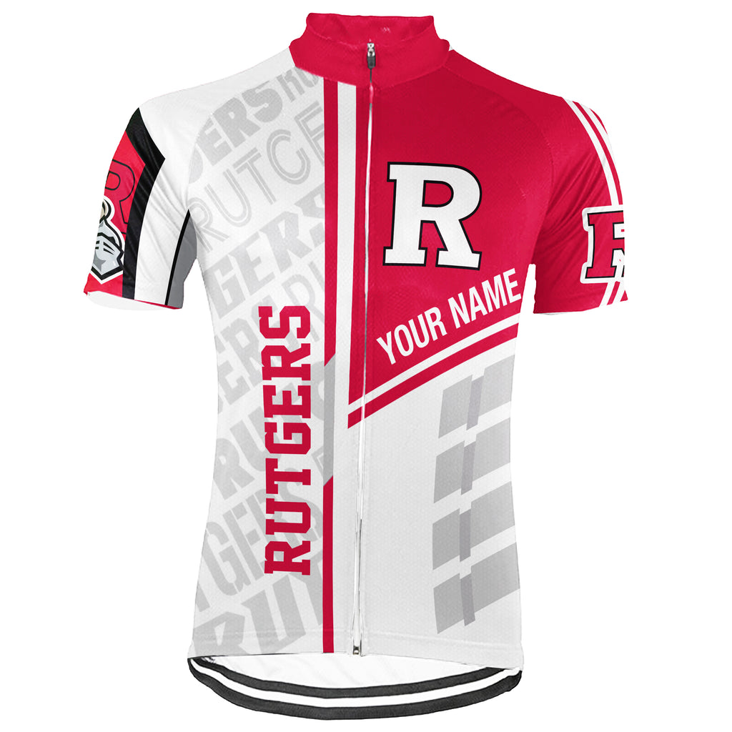 Customized Rutgers University Short Sleeve Cycling Jersey For Men And Women