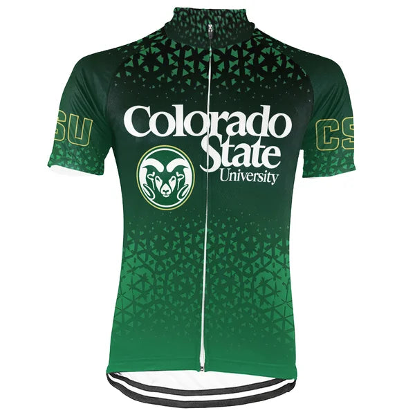 Customized Colorado State University Short Sleeve Cycling Jersey For Men And Women