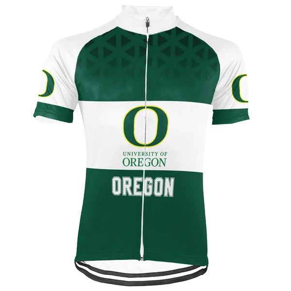 Customized University of Oregon Short Sleeve Cycling Jersey For Men And Women