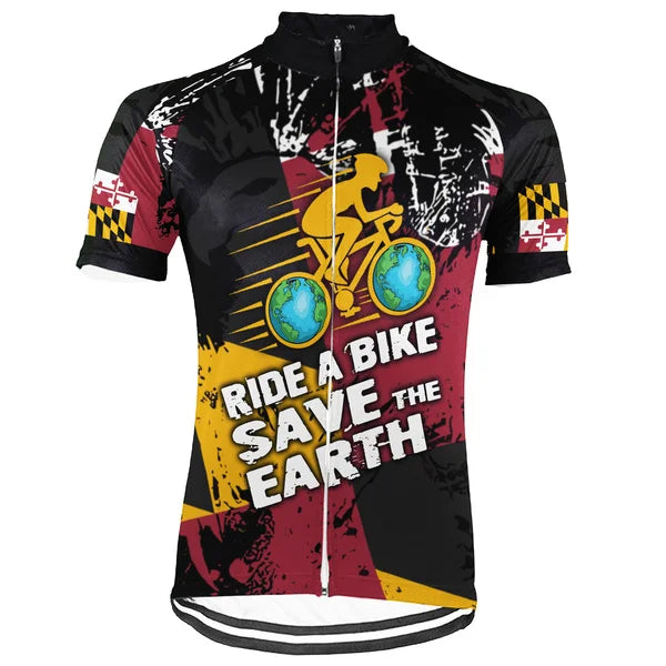 Customized Maryland Environmental Protection Short Sleeve Cycling Jersey For Men And Women