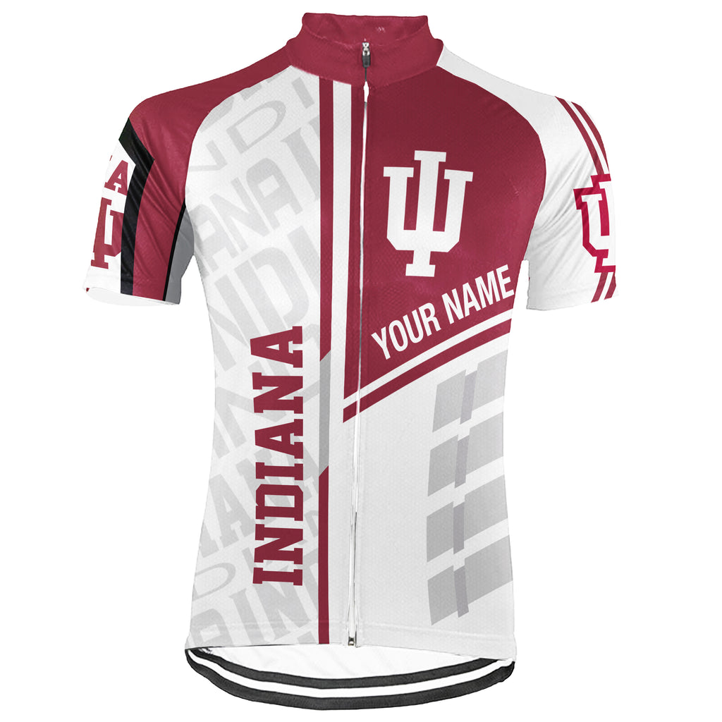 Customized Indiana University (IU) Short Sleeve Cycling Jersey For Men And Women