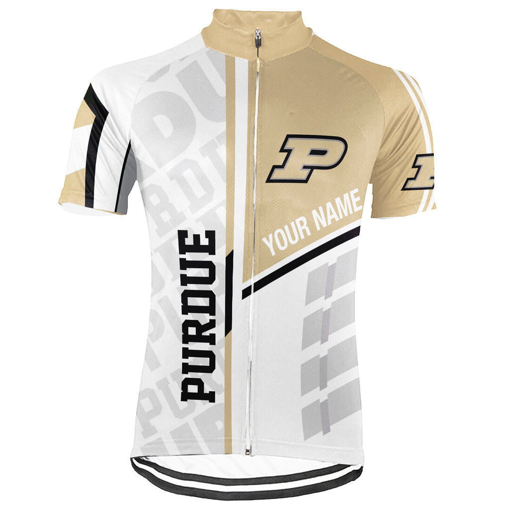 Customized Purdue University Short Sleeve Cycling Jersey For Men And Women