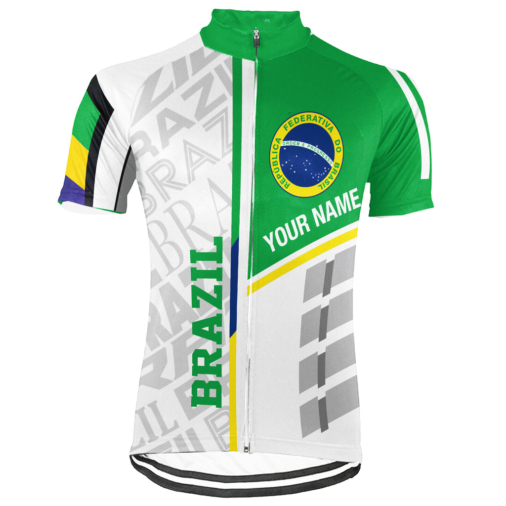Customized Brazil Short Sleeve Cycling Jersey for Men