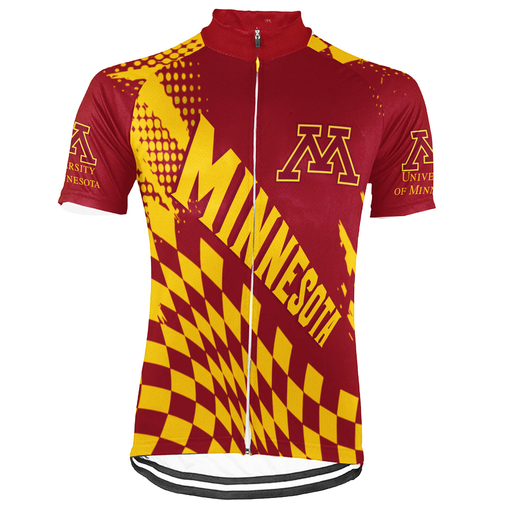 Customized University of Minnesota Twin Cities Short Sleeve Cycling Jersey For Men And Women