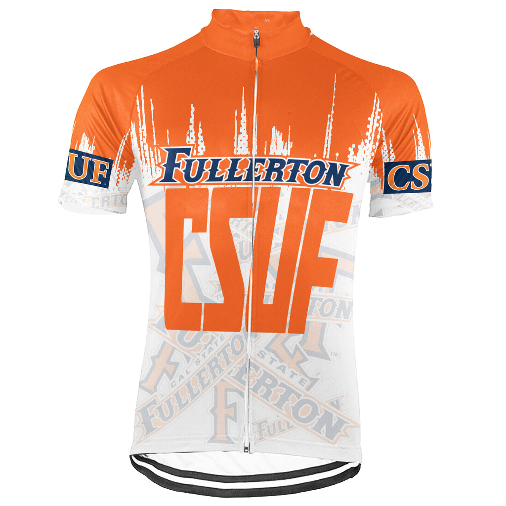 Customized California State University Fullerton (CSUF) Short Sleeve Cycling Jersey For Men And Women
