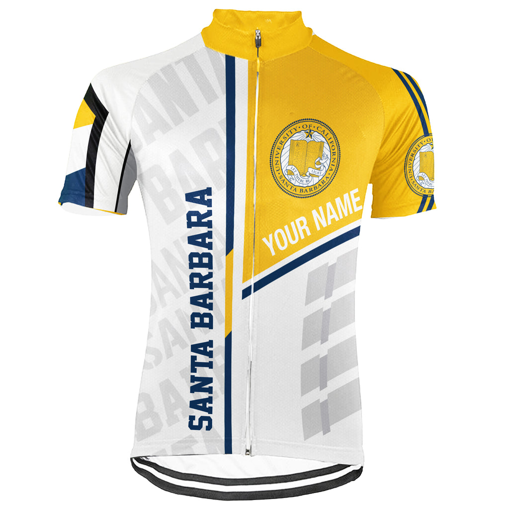 Customized University Of California Santa Barbara (UCSB) Short Sleeve Cycling Jersey For Men And Women