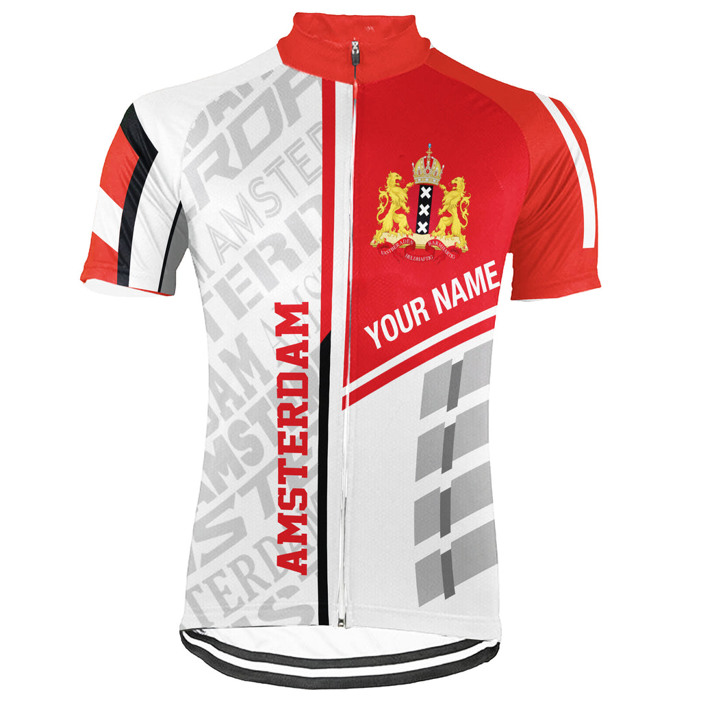 Customized Amsterdam Short Sleeve Cycling Jersey for Men