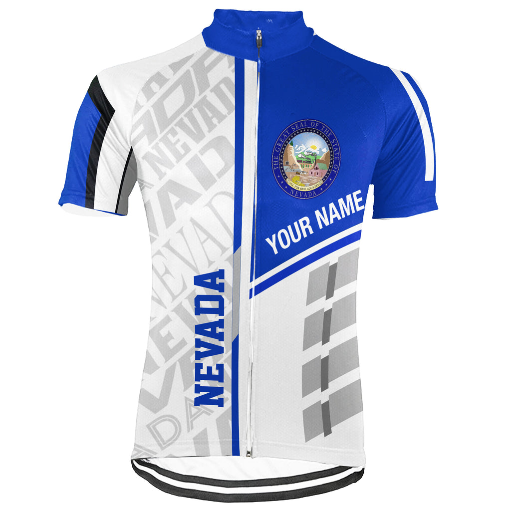 Customized Nevada Short Sleeve Cycling Jersey For Men