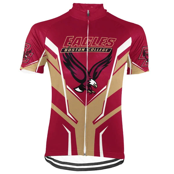 Customized Boston College Eagles Short Sleeve Cycling Jersey for Men