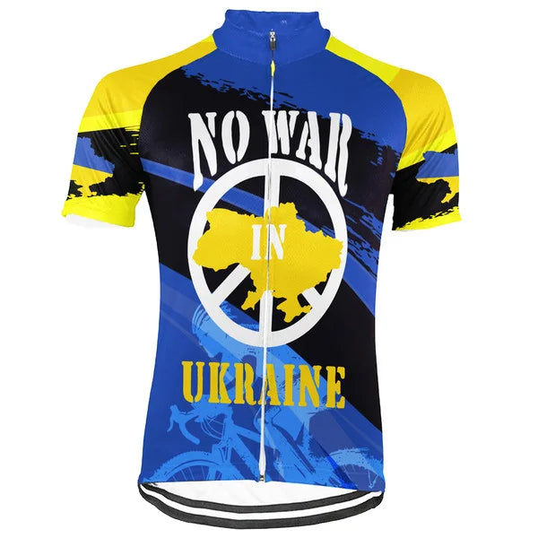 Customized Ukraine Short Sleeve Cycling Jersey for Men