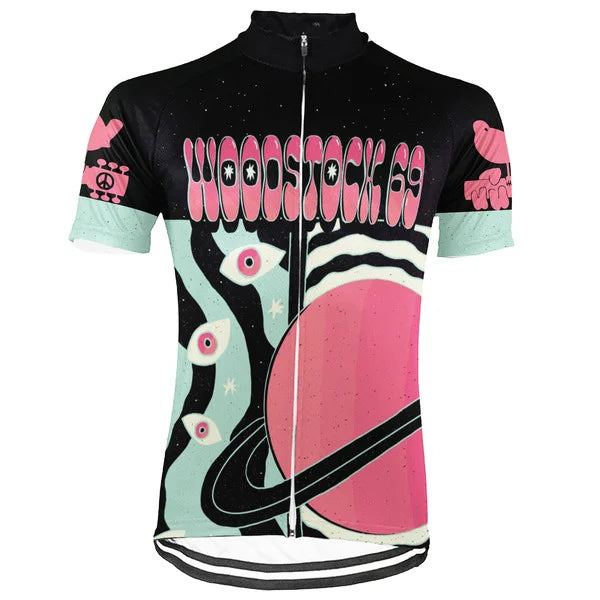 Customized Woodstock Short Sleeve Cycling Jersey for Men