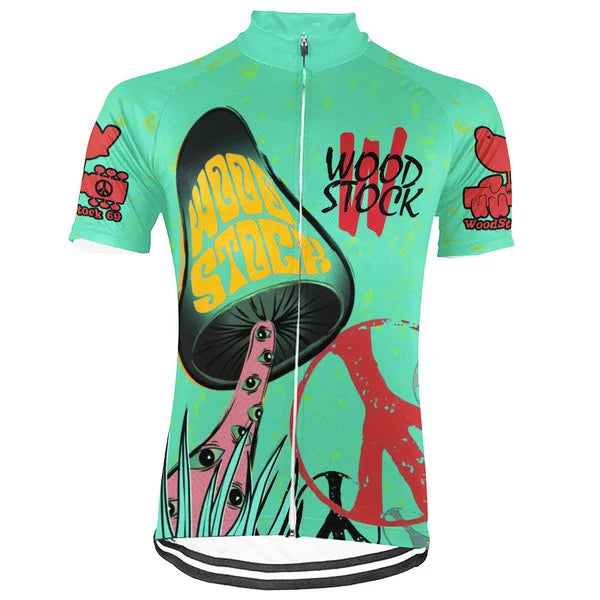 Customized Woodstock Short Sleeve Cycling Jersey for Men