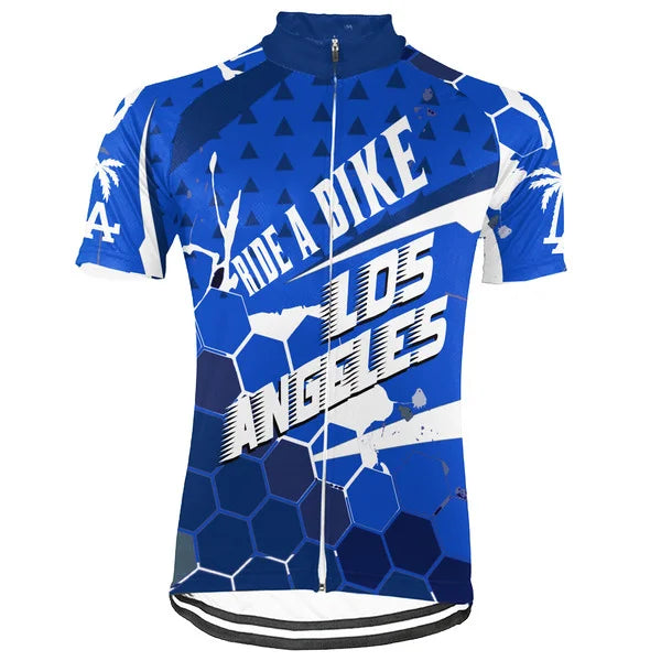 Customized Los Angeles Short Sleeve Cycling Jersey for Men