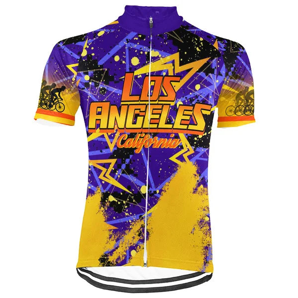 Customized Los Angeles Short Sleeve Cycling Jersey for Men