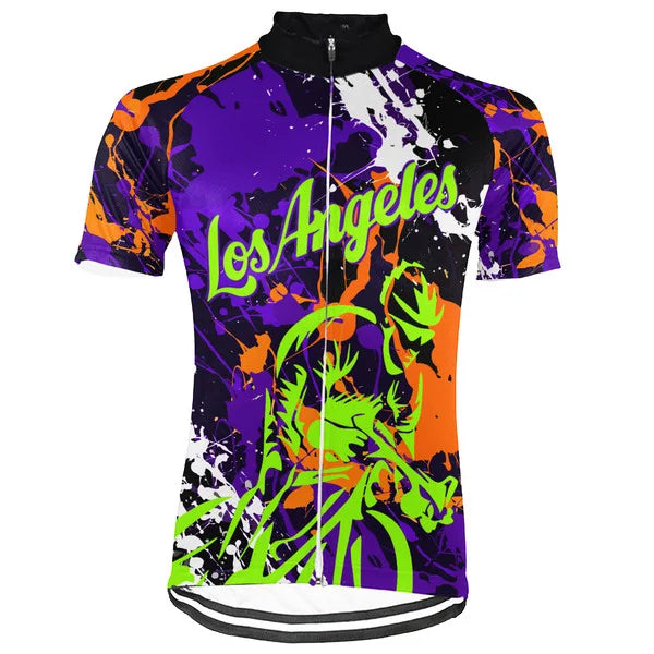 Customized Los Angeles Short Sleeve Cycling Jersey for Men