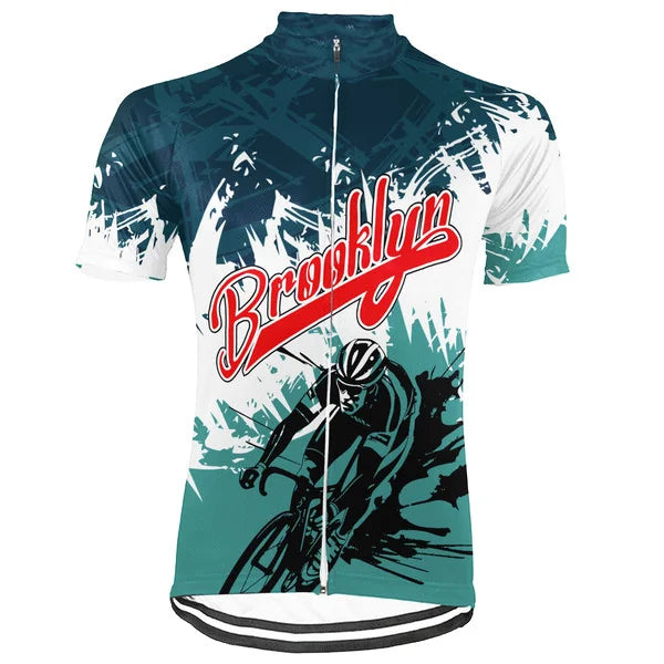 Customized Brooklyn Short Sleeve Cycling Jersey for Men