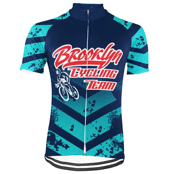 Customized Brooklyn Short Sleeve Cycling Jersey for Men