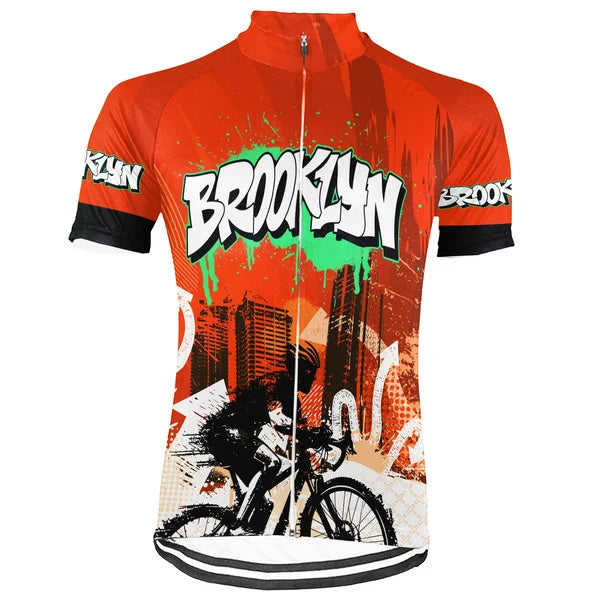 Customized Brooklyn Short Sleeve Cycling Jersey for Men