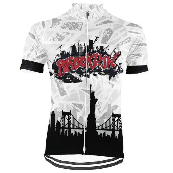 Customized Brooklyn Short Sleeve Cycling Jersey for Men