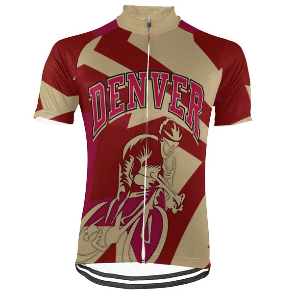 Customized Denver Short Sleeve Cycling Jersey for Men