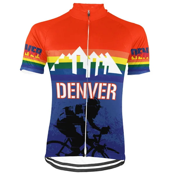 Customized Denver Short Sleeve Cycling Jersey for Men