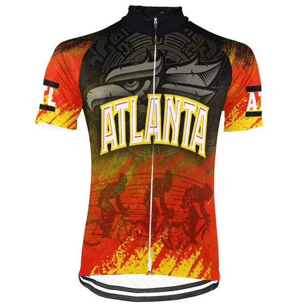 Customized Atlanta Short Sleeve Cycling Jersey for Men