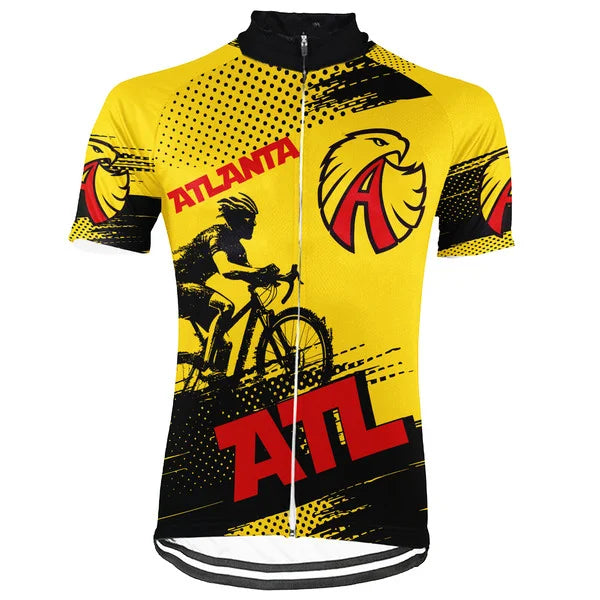 Customized Atlanta Short Sleeve Cycling Jersey for Men