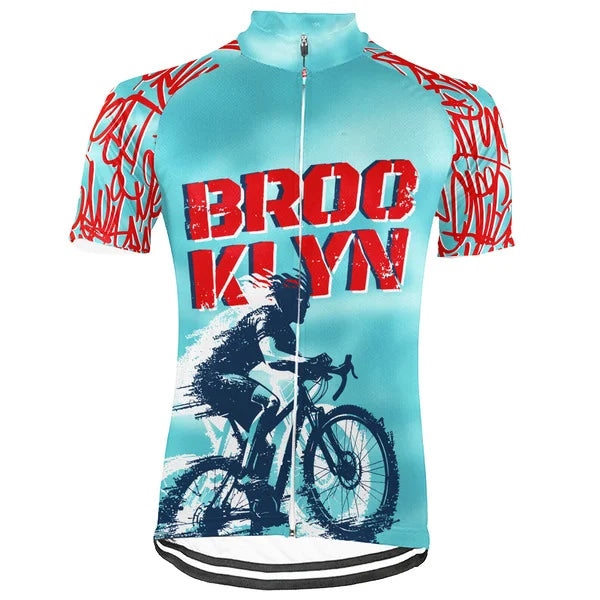 Customized Brooklyn Short Sleeve Cycling Jersey for Men