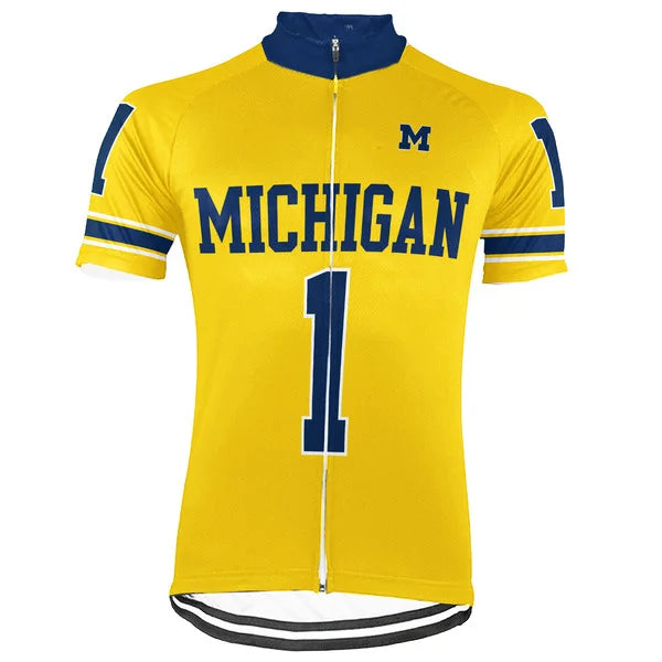 Customized Michigan Wolverines Cycling Jersey Cycling Short For Men