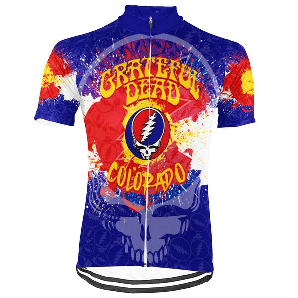 Customized Colorado Grateful Dead Fan Short Sleeve Cycling Jersey For Men And Women