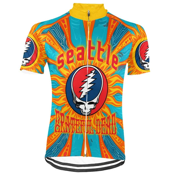 Customized Seatle Grateful Dead Fan Short Sleeve Cycling Jersey For Men And Women