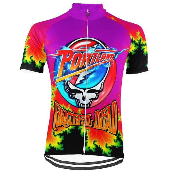 Customized Portland Grateful Dead Fan Short Sleeve Cycling Jersey For Men And Women
